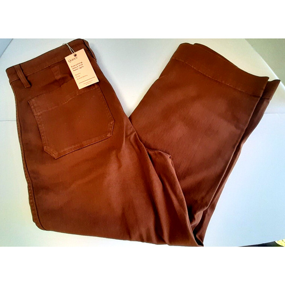 Quince Women's Wide Leg Pants in Warm Brown - Picture 2 of 12